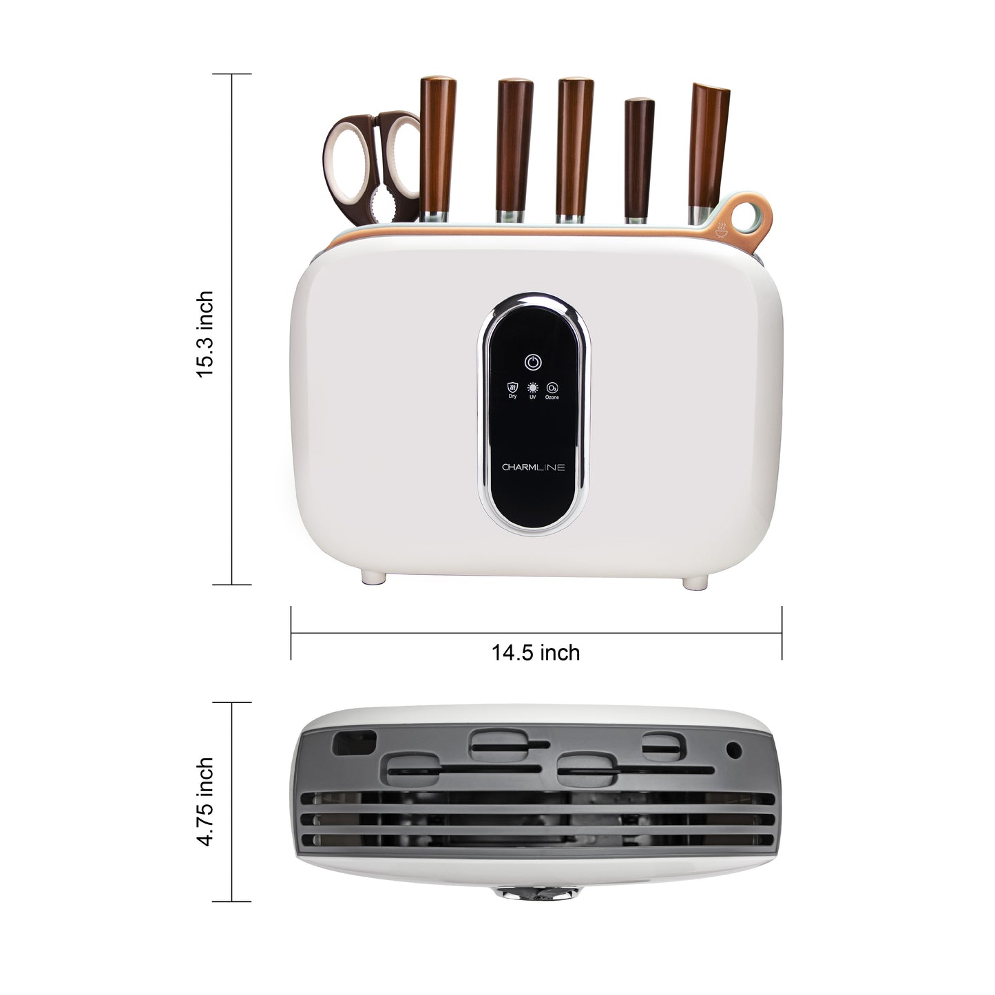 Charmline Smart Cutting Board And Knife Set With Holder Classic