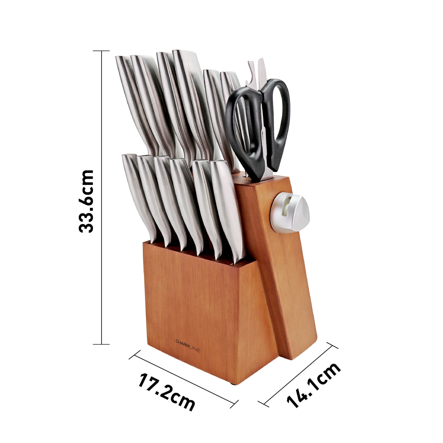 Charmline Smart  Knife Set With Wooden Block